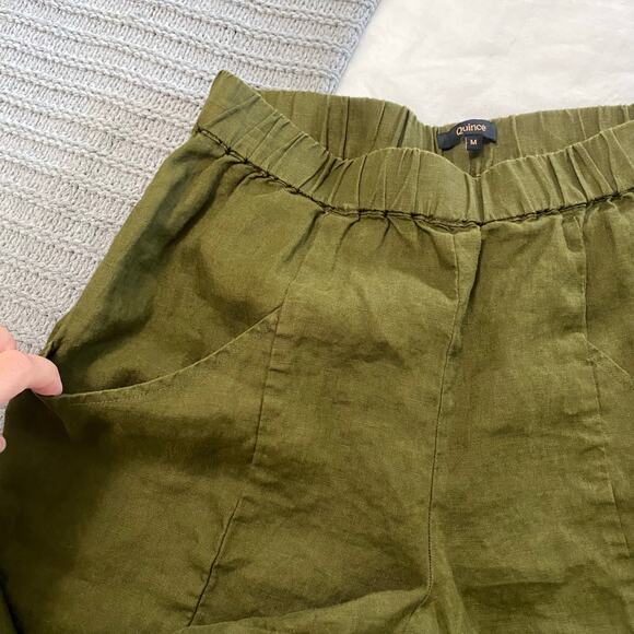 Quince 100% European Linen Tapered Ankle Pants Women’s Size Medium Minimalist - Picture 4 of 10